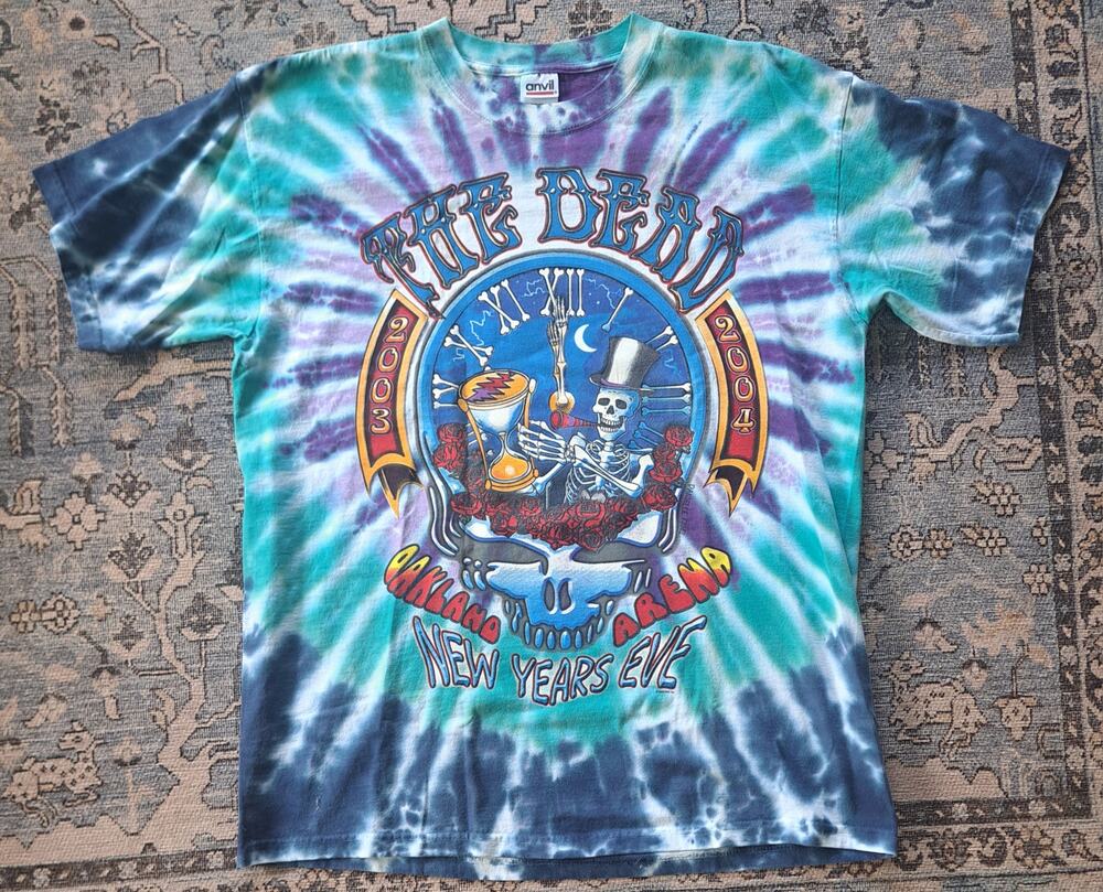 Rare Vintage 2003–2004 Grateful Dead New Years Tye-Dye Shirt Size L Large